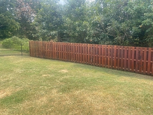 Power Washing and Staining Fence